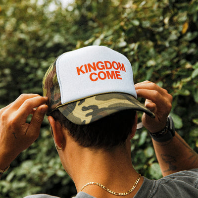 NEW! | "KINGDOM COME" FOAM TRUCKER HAT | CAMO