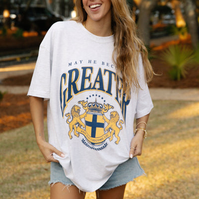 "GREATER" UNIVERSITY TEE | ASH