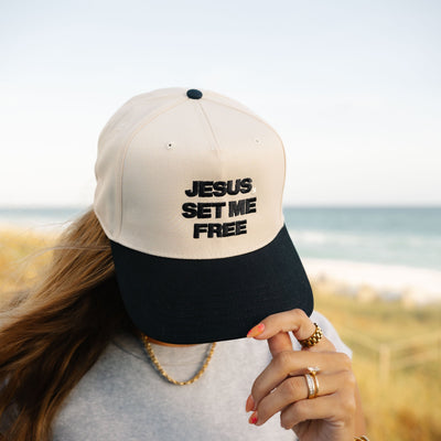 NEW | "JESUS SET ME FREE" | EMBROIDERED BASEBALL HAT