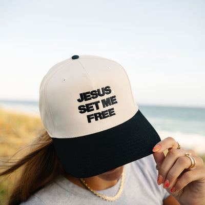 NEW | "JESUS SET ME FREE" | EMBROIDERED BASEBALL HAT