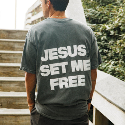 NEW! | "JESUS SET ME FREE" | PREMIUM PUFF COMFORT COLOR TEE