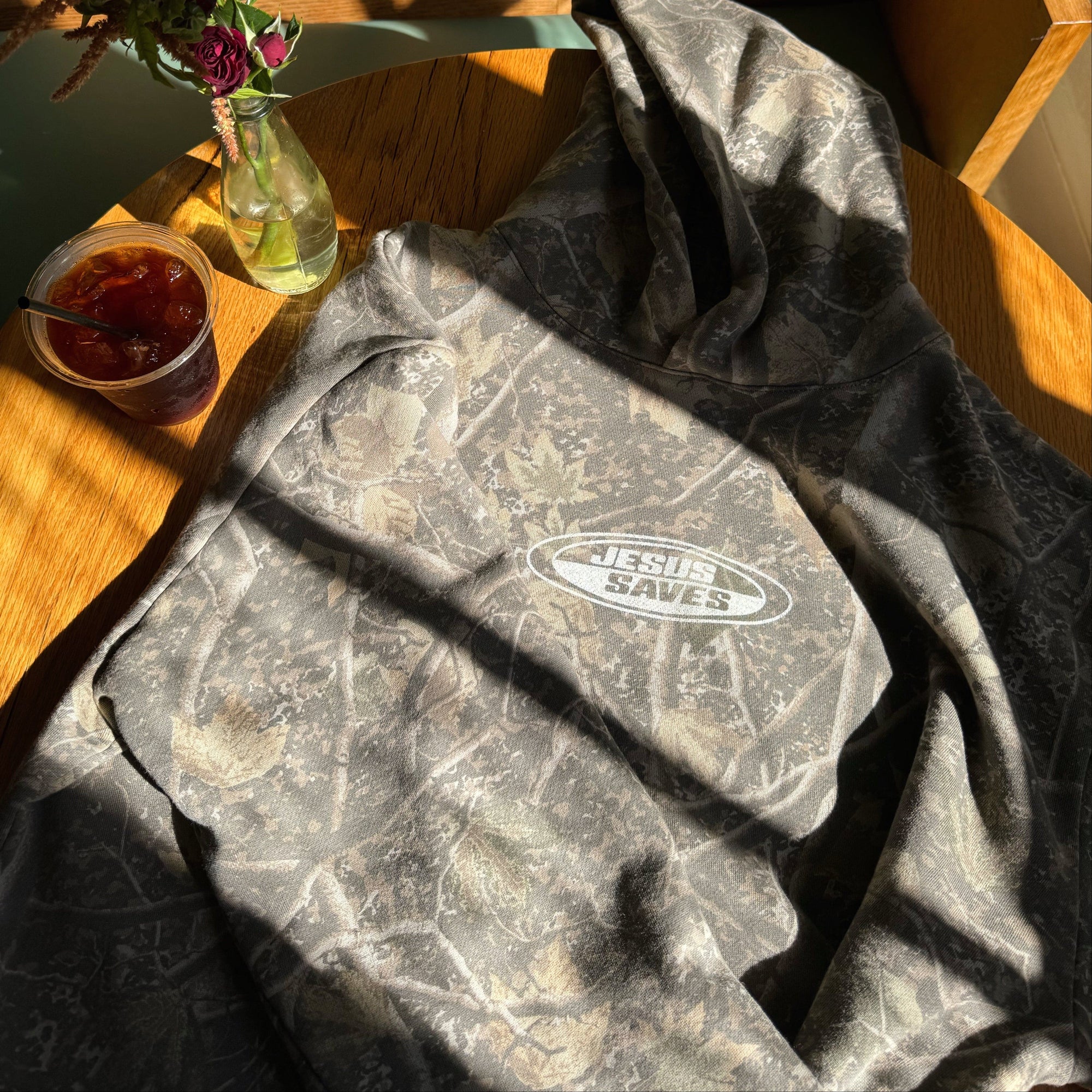 PREMIUM | "JESUS SAVES" HEAVY WEIGHT CAMO HOODIE