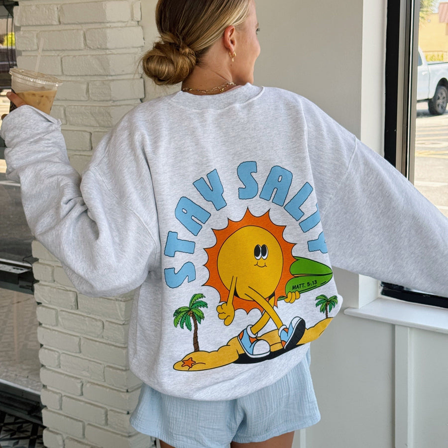 NEW! | "STAY SALTY" BEACH CREW | ASH