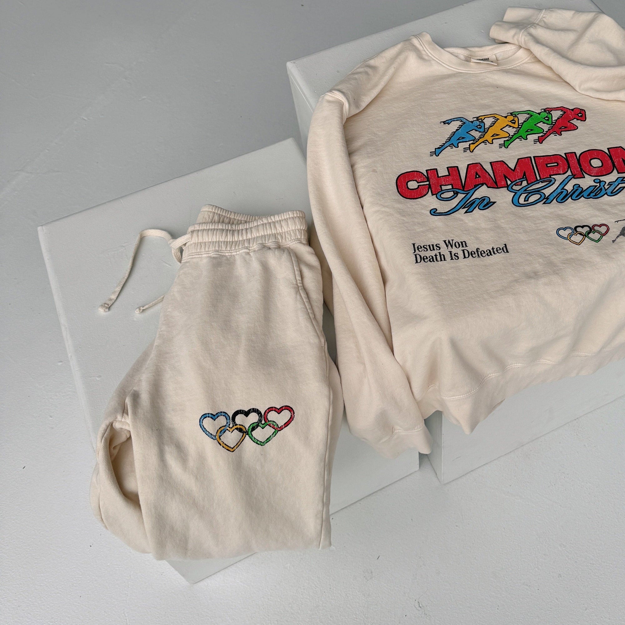 RESTOCK! | "CHAMPION" PREMIUM COMFORT COLOR PANT | IVORY