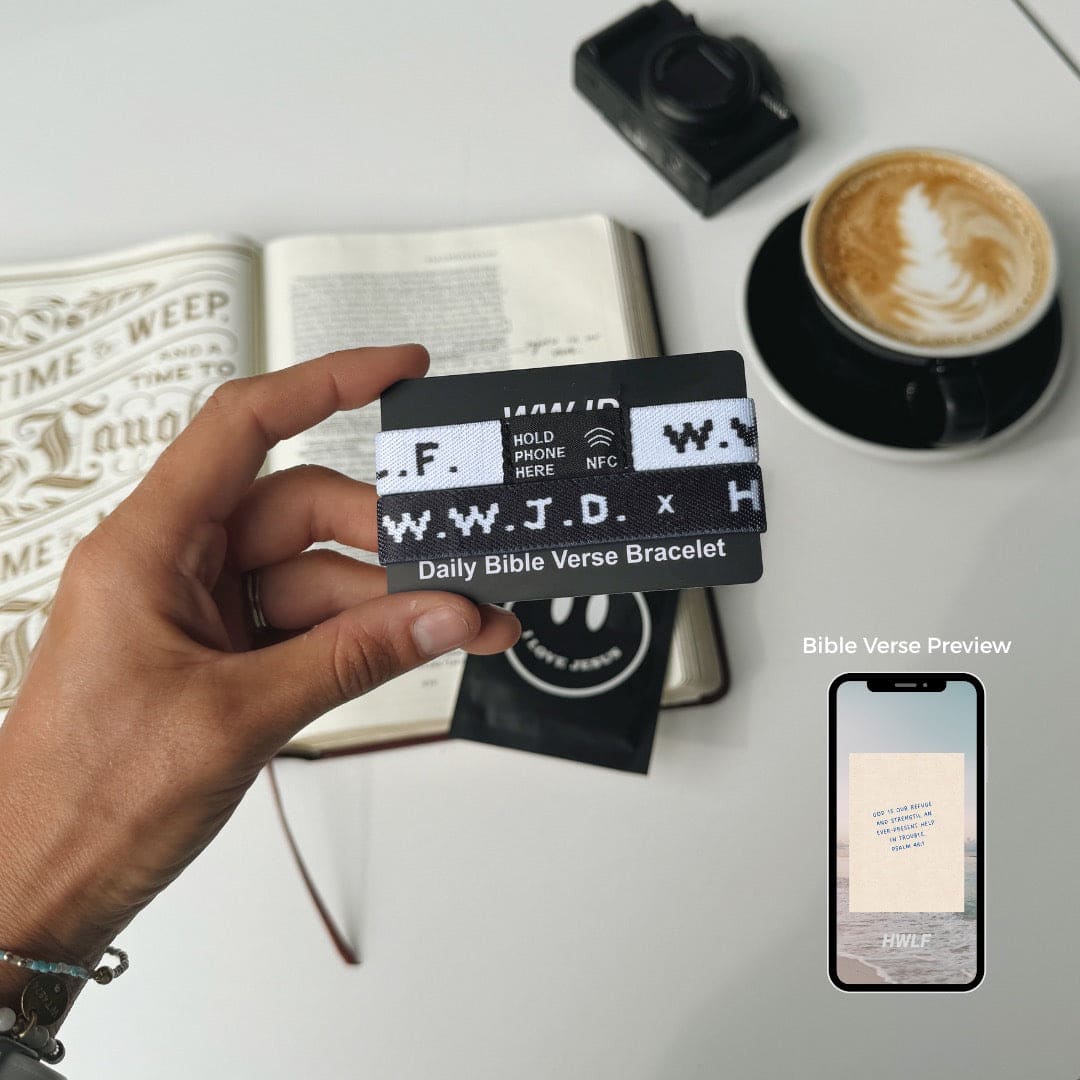 NEW! | DAILY BIBLE VERSE "WWJD X HWLF" BRACELETS | 2-PACK