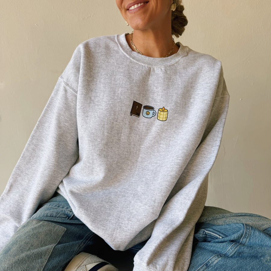 NEW | "QUIET TIME" CREWNECK | ASH