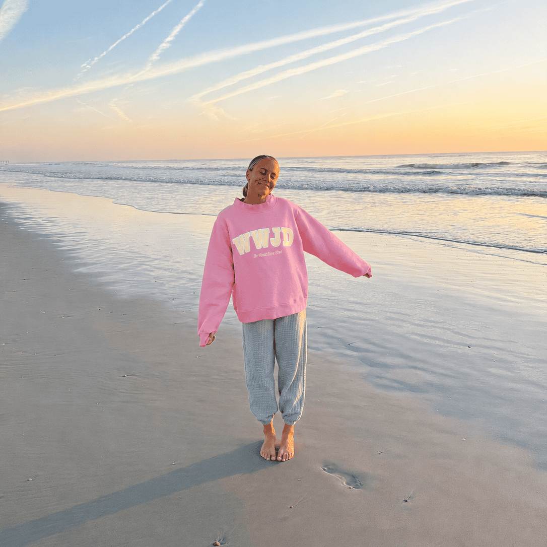 PREMIUM! | WWJD HEAVY WEIGHT MOCKNECK CREW
