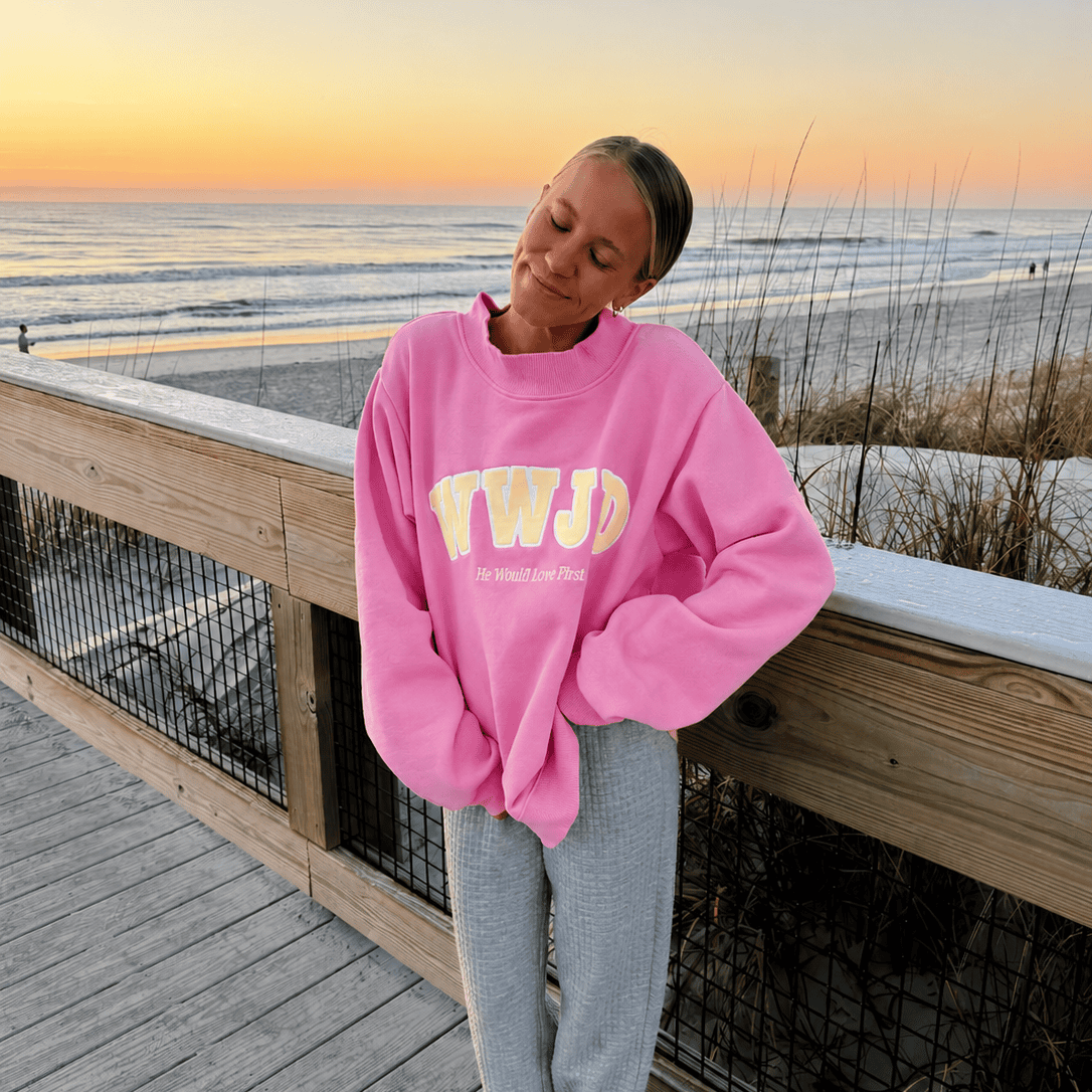 PREMIUM! | WWJD HEAVY WEIGHT MOCKNECK CREW