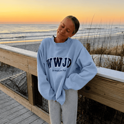 PREMIUM! | WWJD HEAVY WEIGHT MOCKNECK CREW