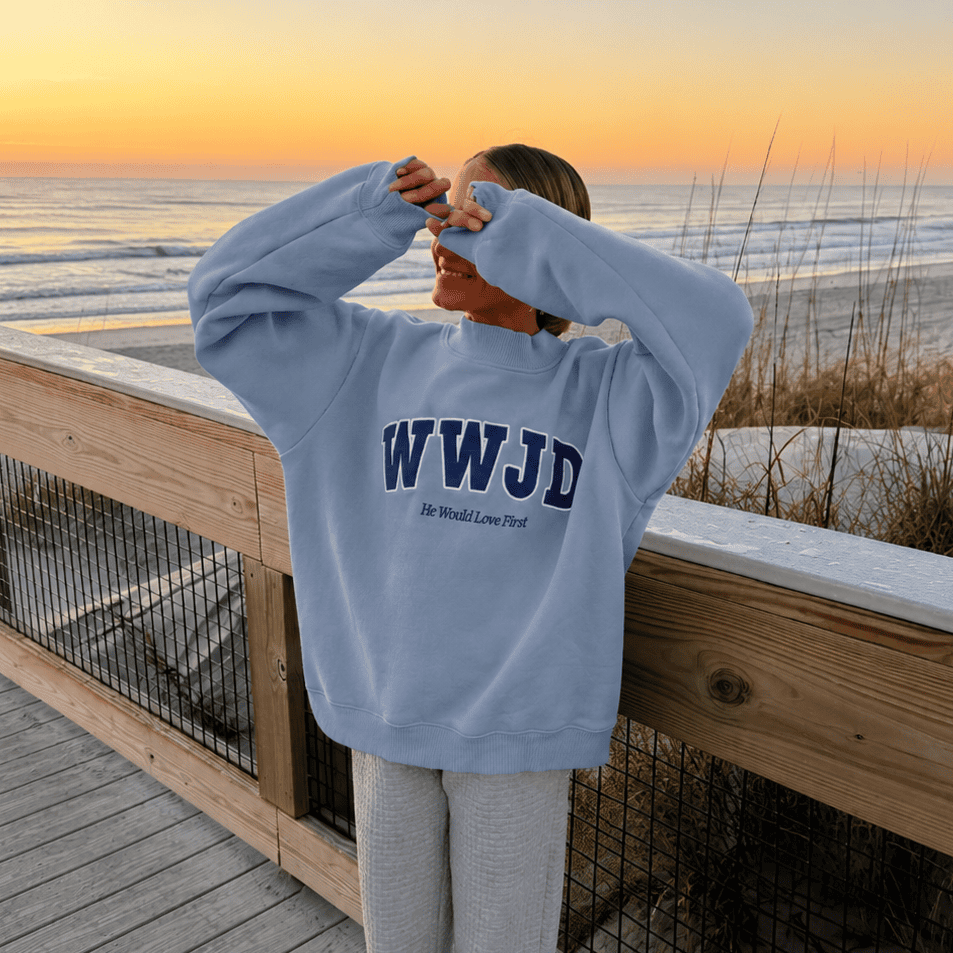 PREMIUM! | WWJD HEAVY WEIGHT MOCKNECK CREW