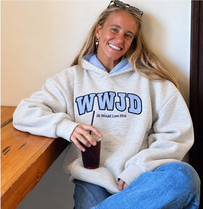 PREMIUM | HEAVY WEIGHT WWJD PINSTRIPE HOODIE