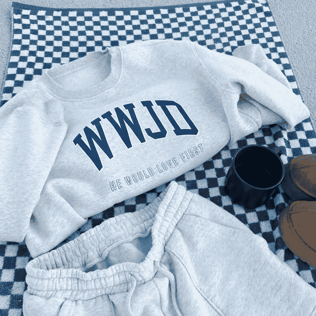 NEW! | "WWJD" UNIVERSITY CREWNECK | ASH