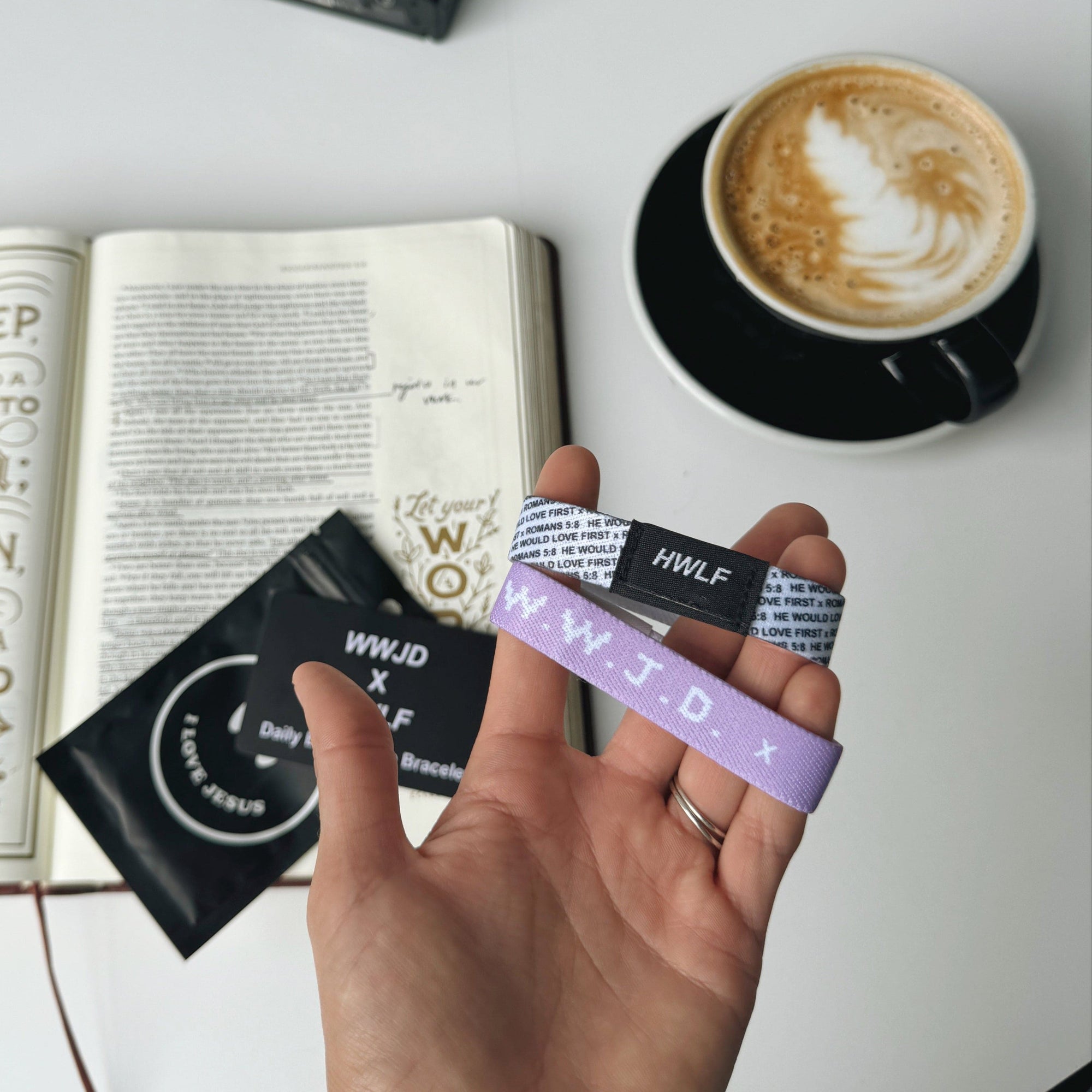 NEW! | DAILY BIBLE VERSE "WWJD X HWLF" BRACELETS | 2-PACK