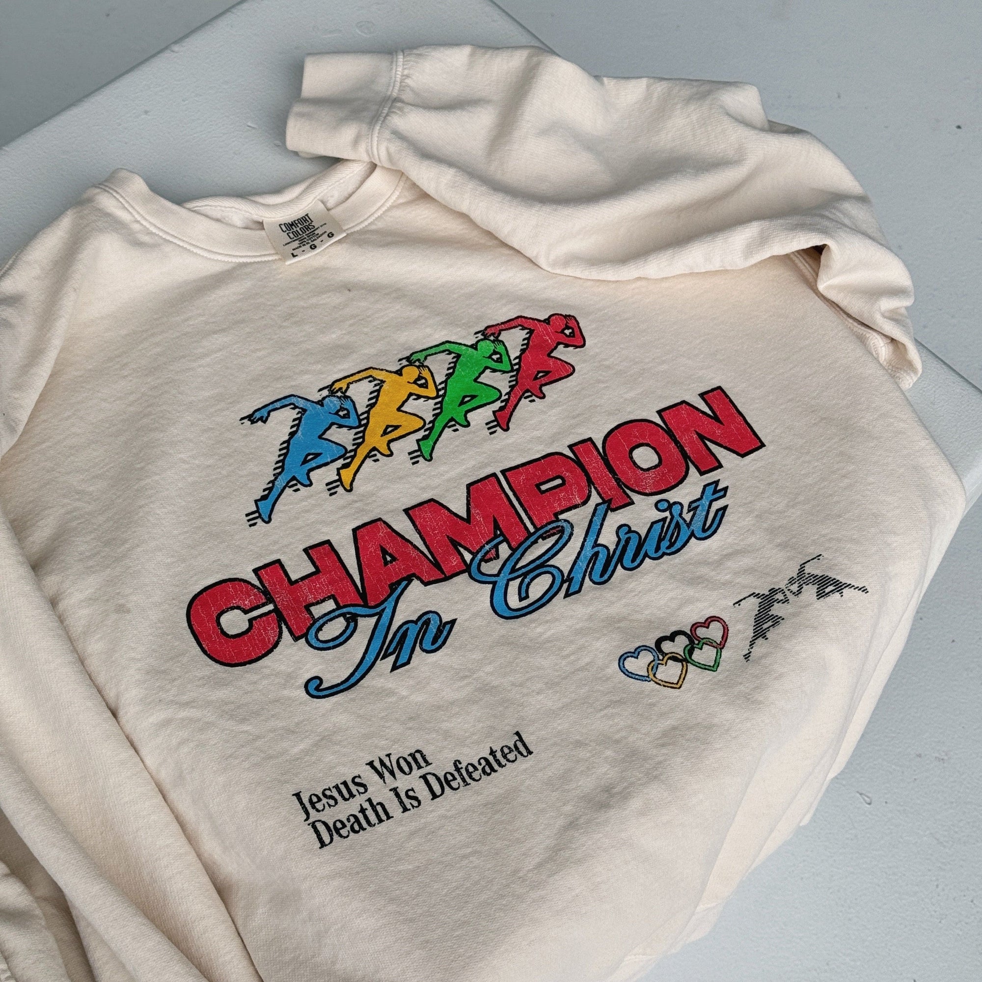 RESTOCK! | "CHAMPION" PREMIUM COMFORT COLOR CREWNECK | IVORY
