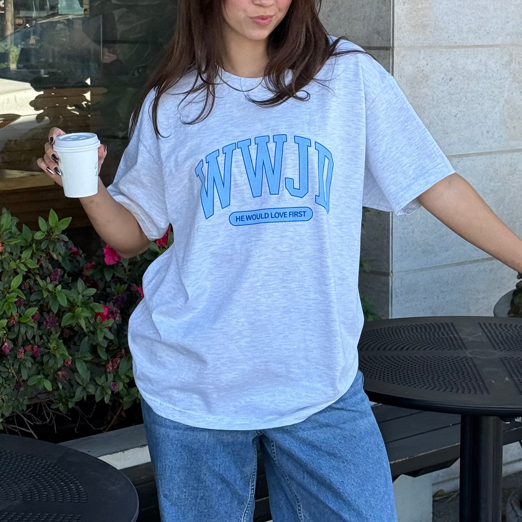 NEW! | "WWJD UNIVERSITY" TEE | ASH