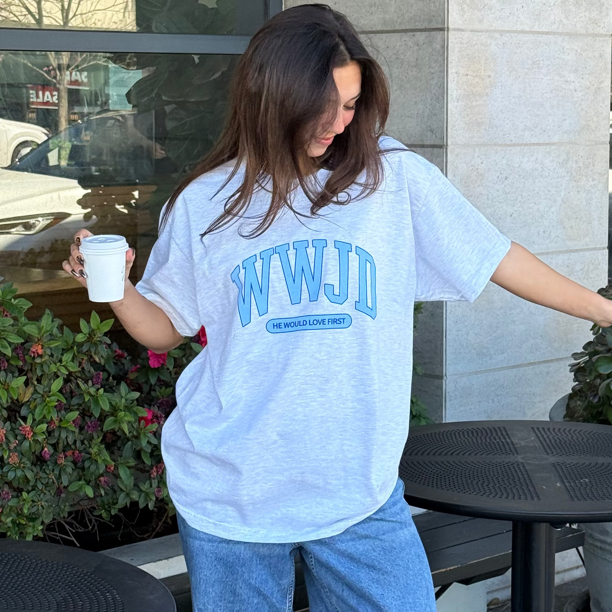 NEW! | "WWJD UNIVERSITY" TEE | ASH