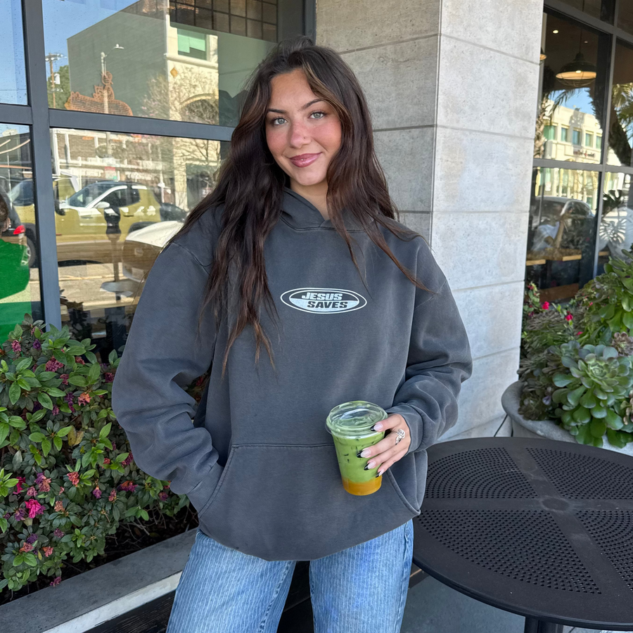 PREMIUM! | "JESUS SAVES" PREMIUM HEAVY WEIGHT HOODIE | PEPPER