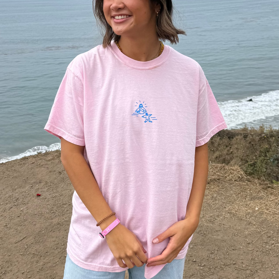 NEW! | "JESUS DOODLE" PREMIUM COMFORT COLOR TEE | PINK