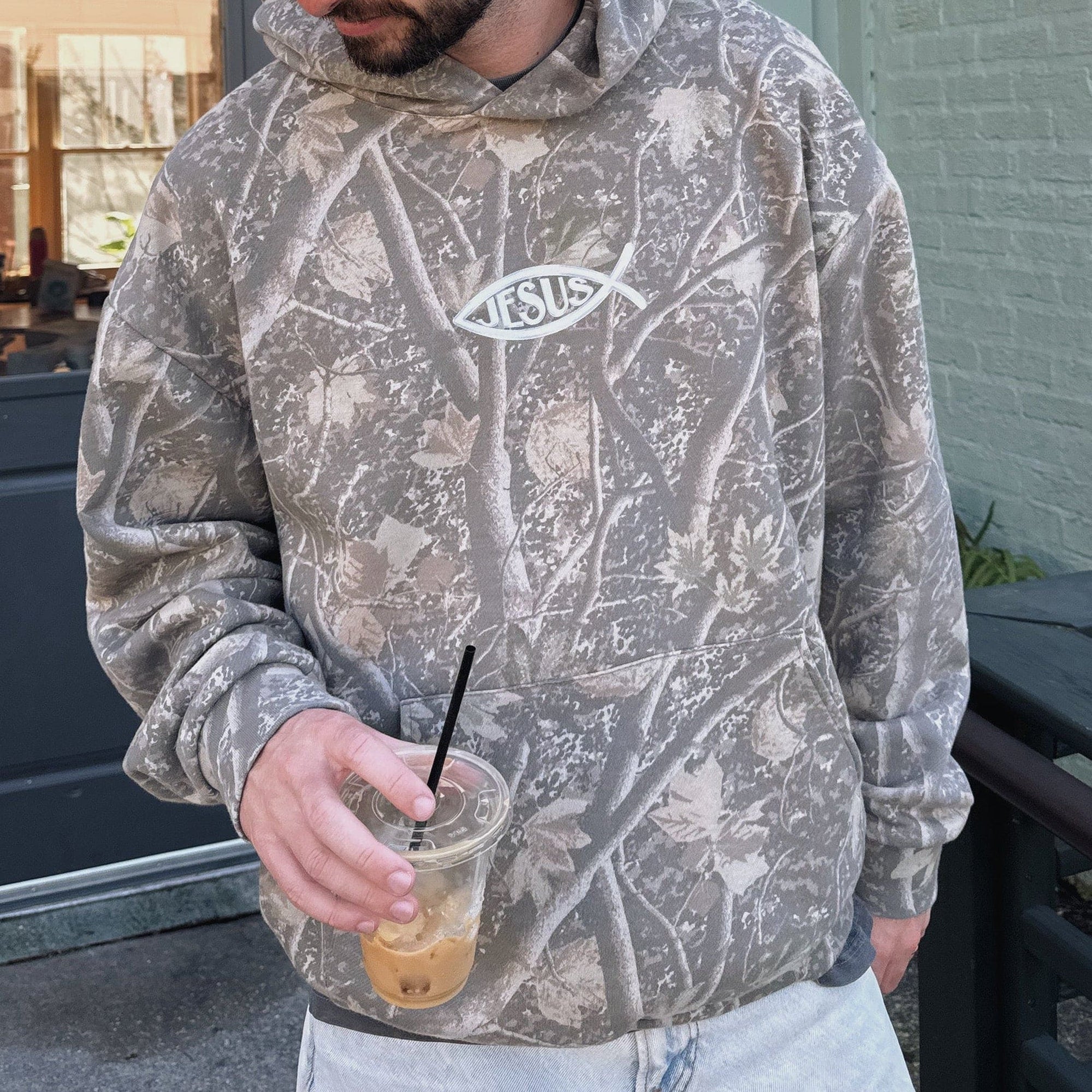 PREMIUM | "JESUS" HEAVY WEIGHT CAMO HOODIE