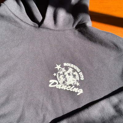 NEW! | "MOURNING TO DANCING" PREMIUM HEAVY WEIGHT HOODIE | NAVY