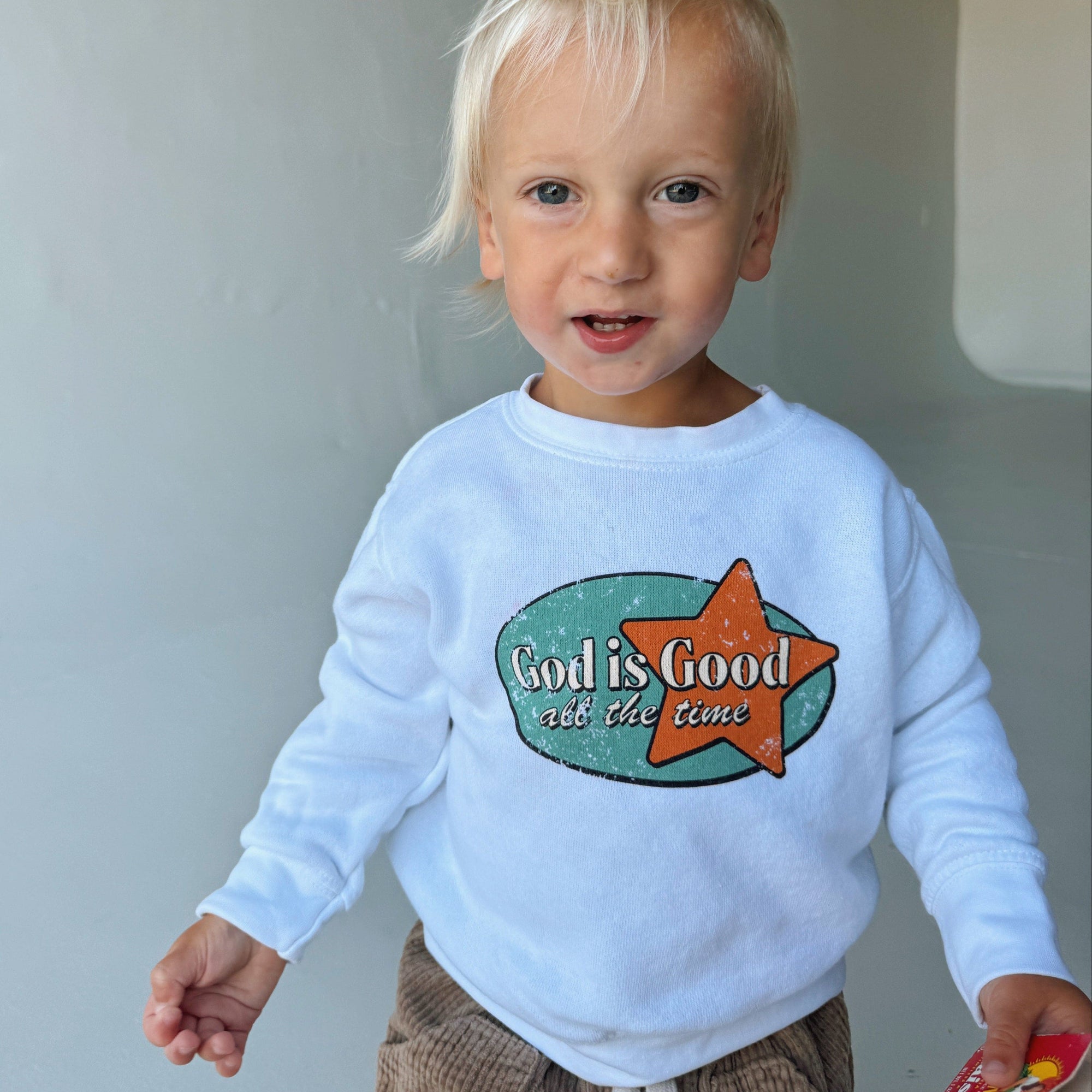 NEW! | TODDLER "GOD IS GOOD" RETRO CREWNECK