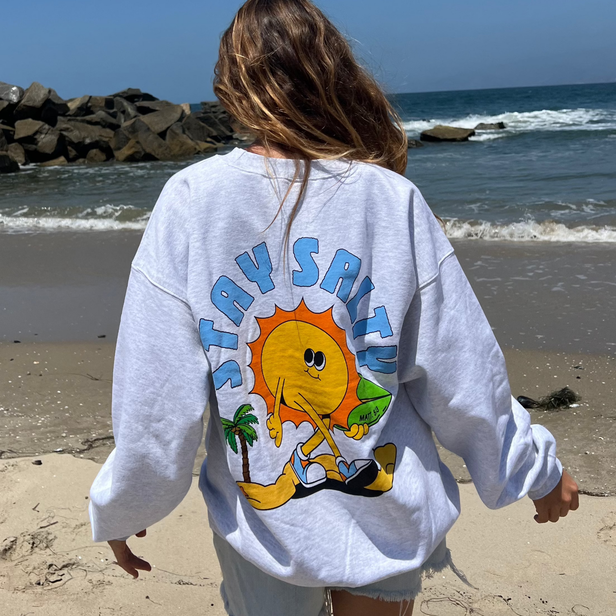 NEW! | "STAY SALTY" BEACH CREW | ASH