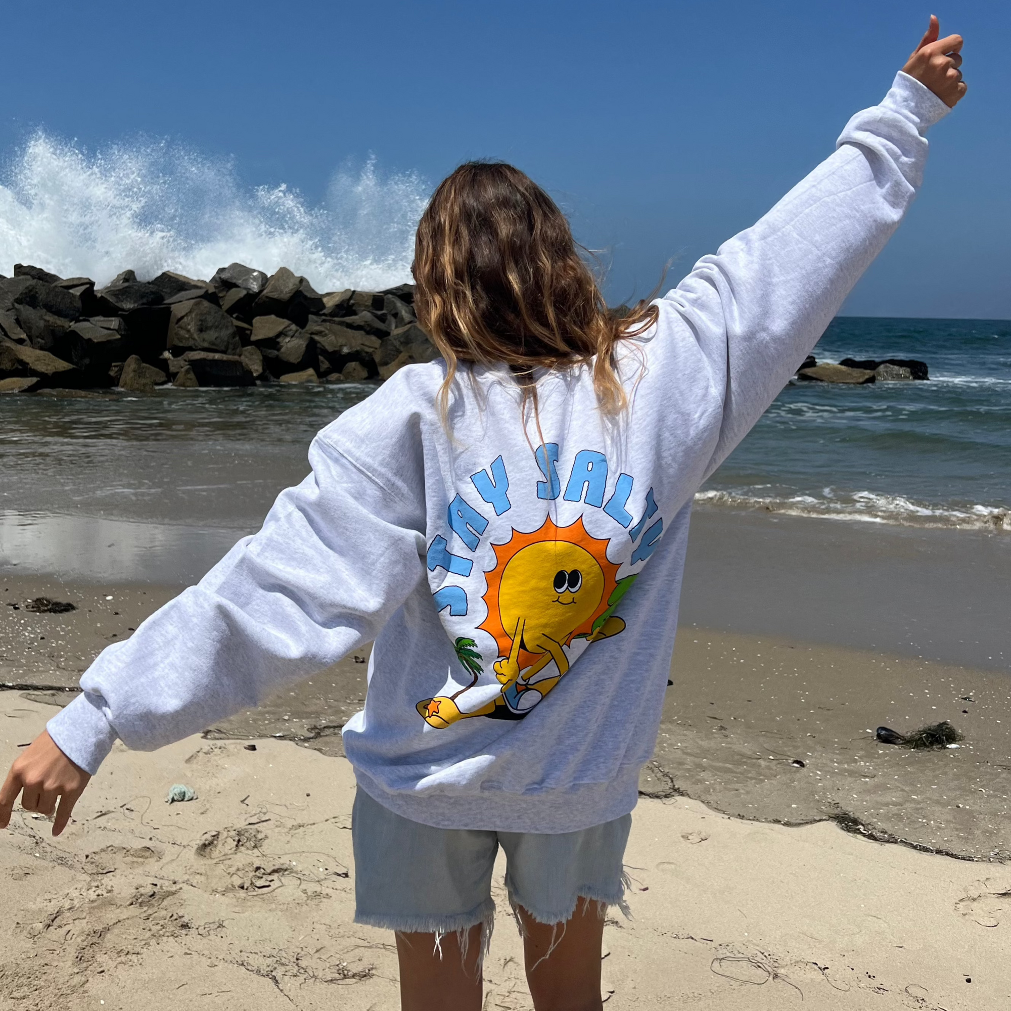 NEW! | "STAY SALTY" BEACH CREW | ASH