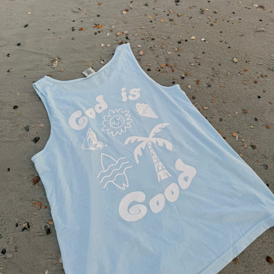 NEW! "GOD IS GOOD" TANK | LIGHT BLUE