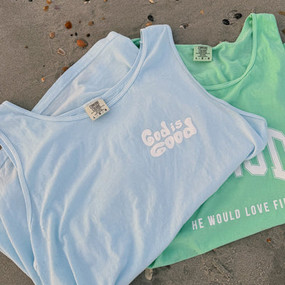 NEW! "GOD IS GOOD" TANK | LIGHT BLUE