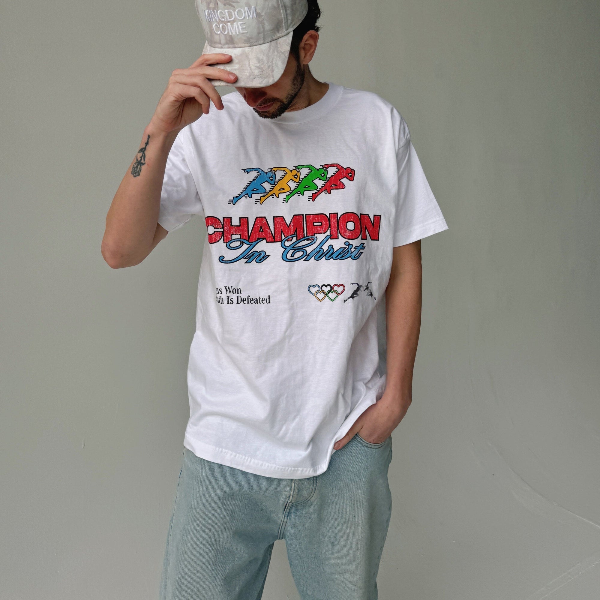 RESTOCK! | "CHAMPION" TEE | WHITE