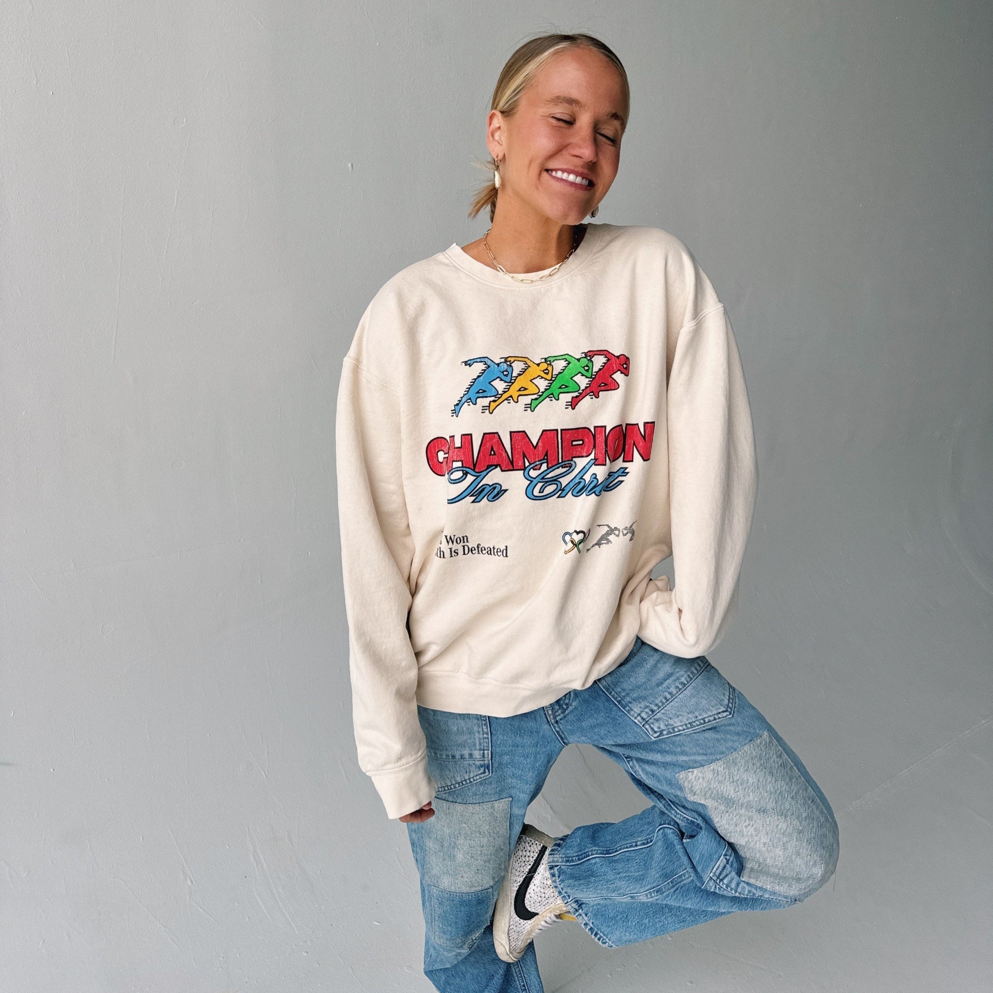 RESTOCK! | "CHAMPION" PREMIUM COMFORT COLOR CREWNECK | IVORY