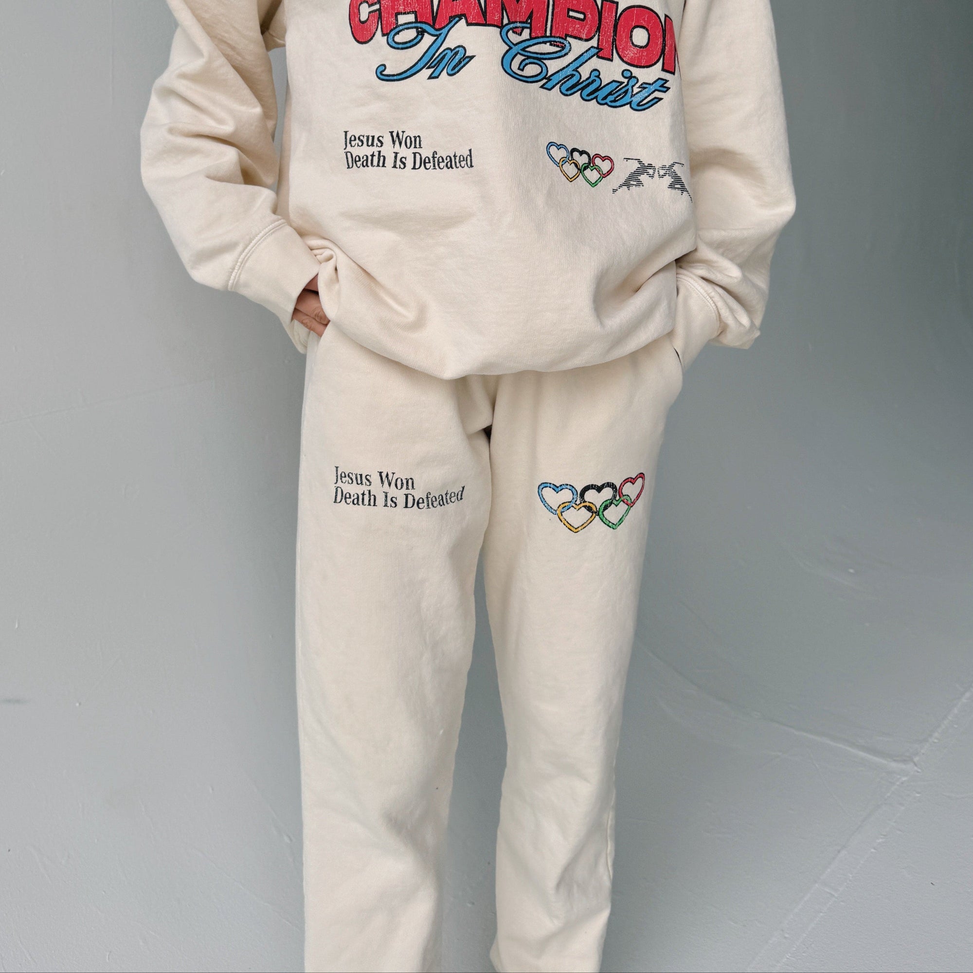 RESTOCK! | "CHAMPION" PREMIUM COMFORT COLOR PANT | IVORY