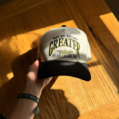 RESTOCK! "GREATER" UNIVERSITY PREMIUM HAT | BLACK/NATURAL