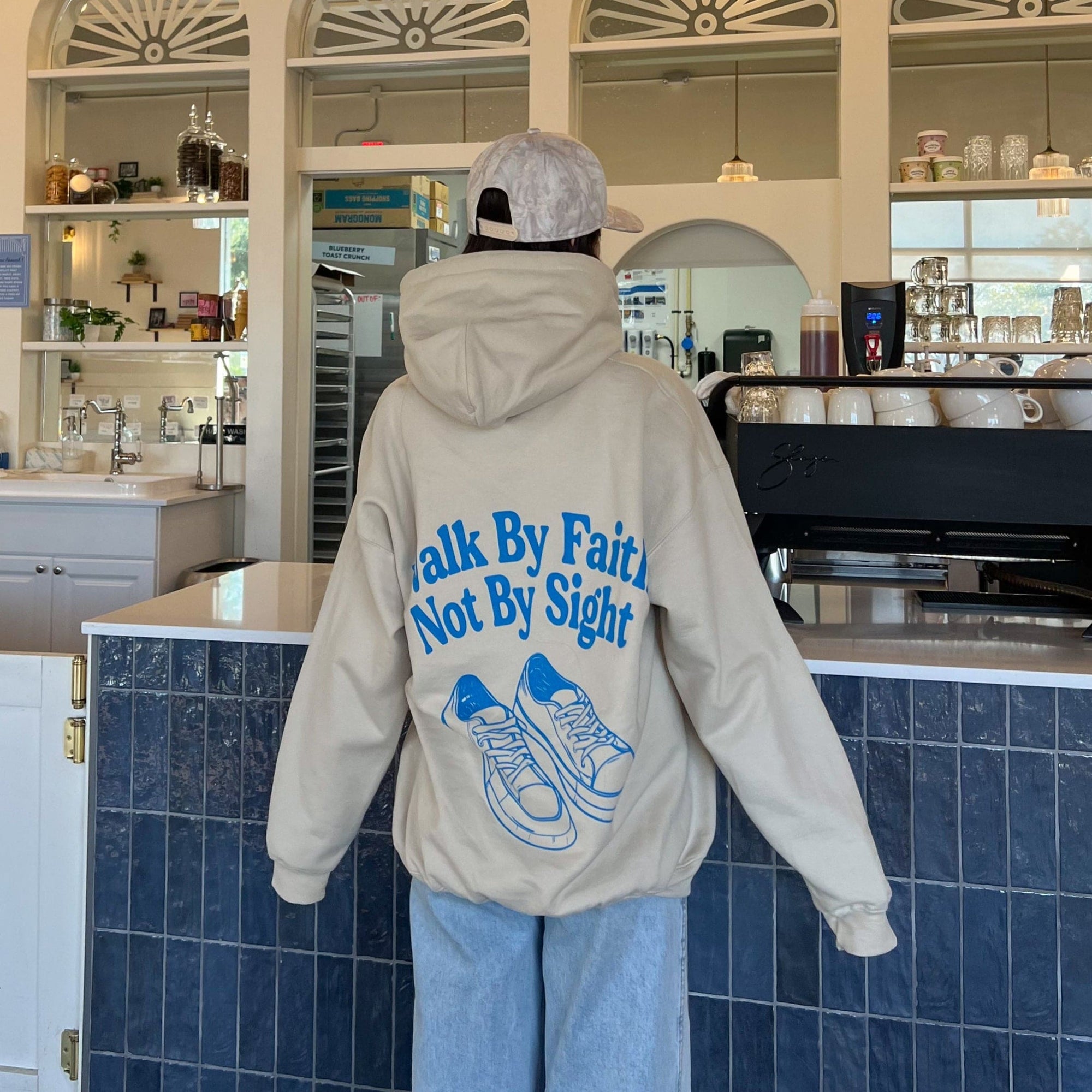 RESTOCK! | "WALK BY FAITH" HOODIE | SAND