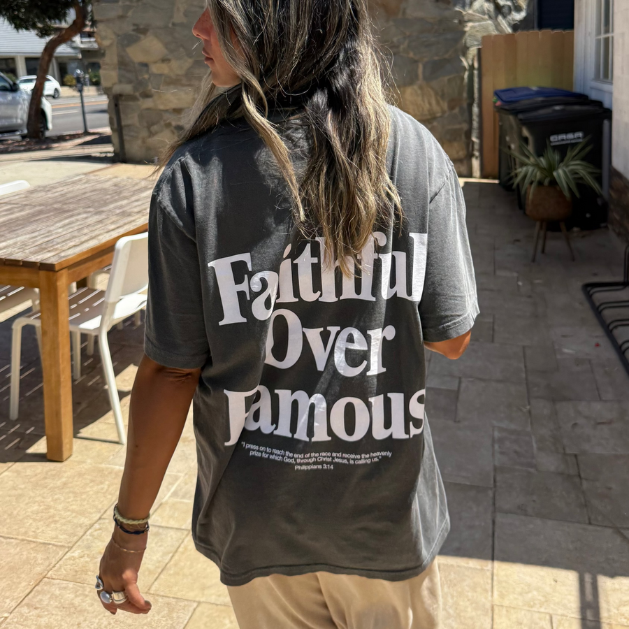 NEW! | "FAITHFUL OVER FAMOUS" PREMIUM COMFORT COLOR TEE