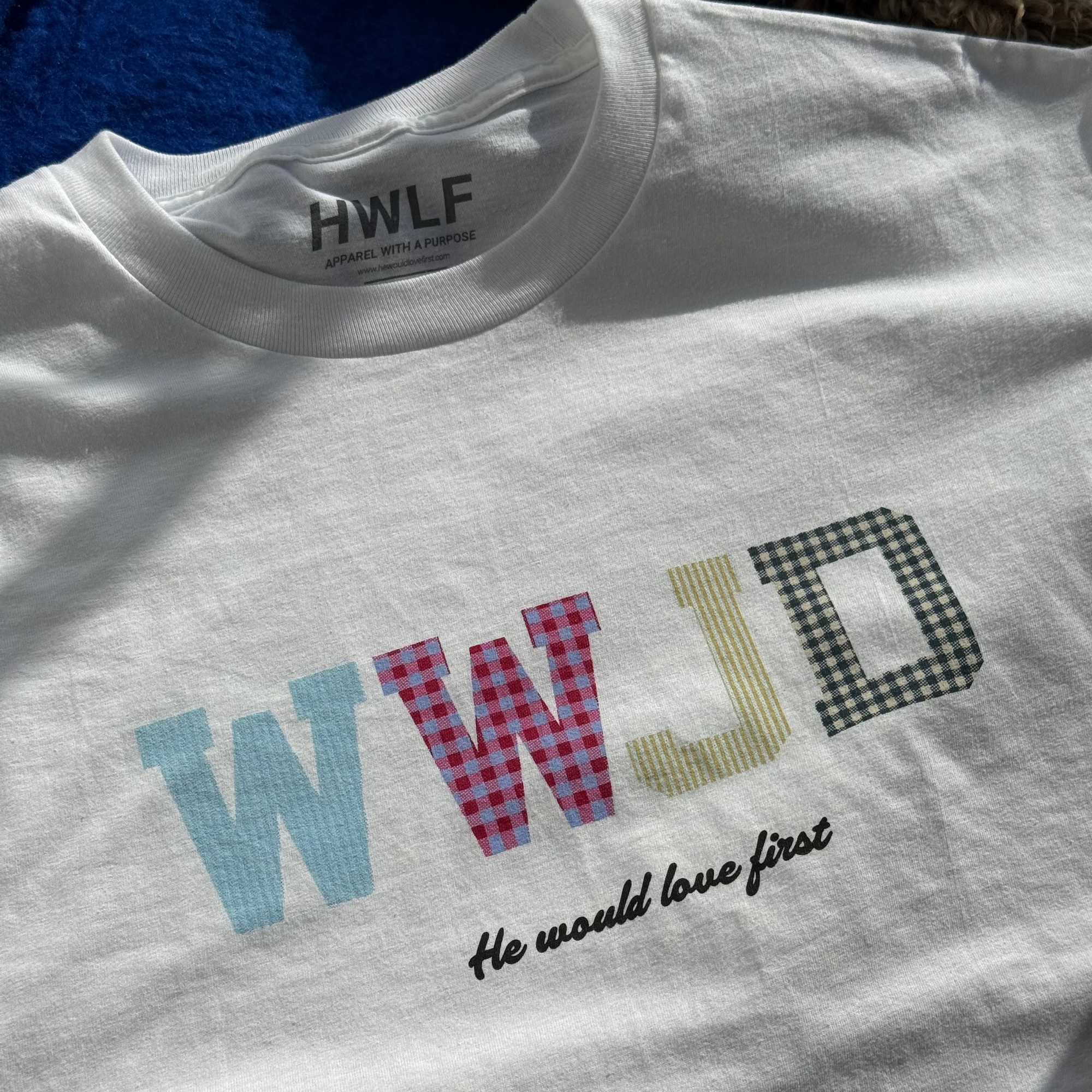 WWJD PATCHWORK TEE