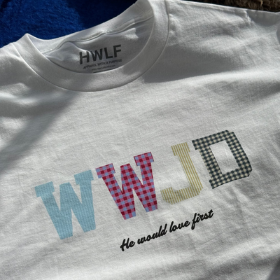 WWJD PATCHWORK TEE