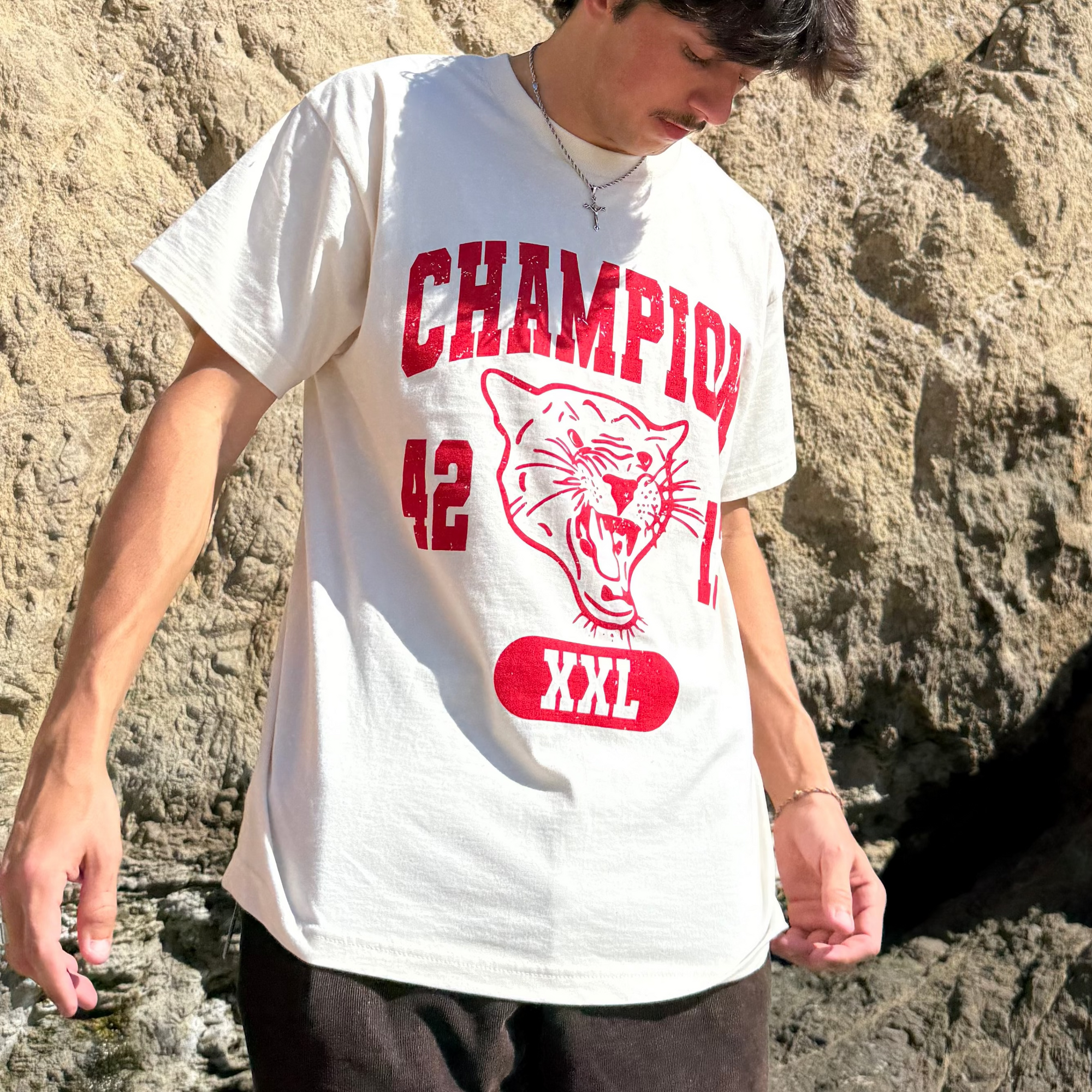 NEW! | "CHAMPION" TEE | NATURAL