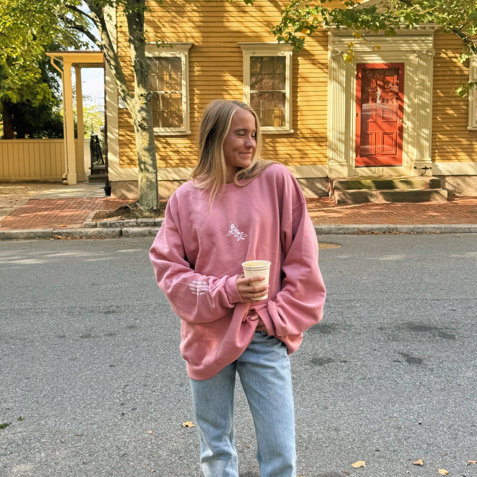 NEW! | "JESUS DOODLE" CREWNECK | MAUVE