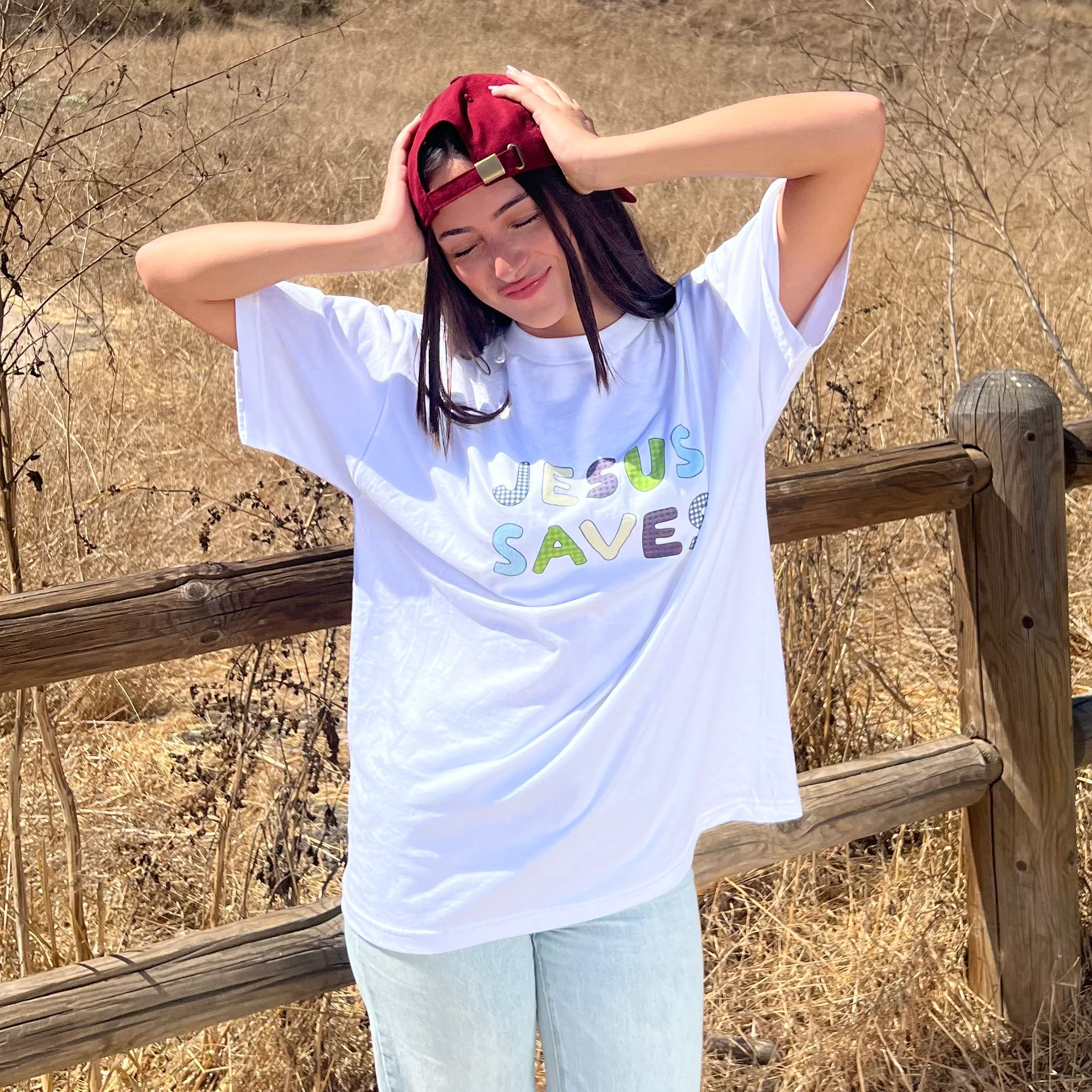 JESUS SAVES PATCHWORK TEE