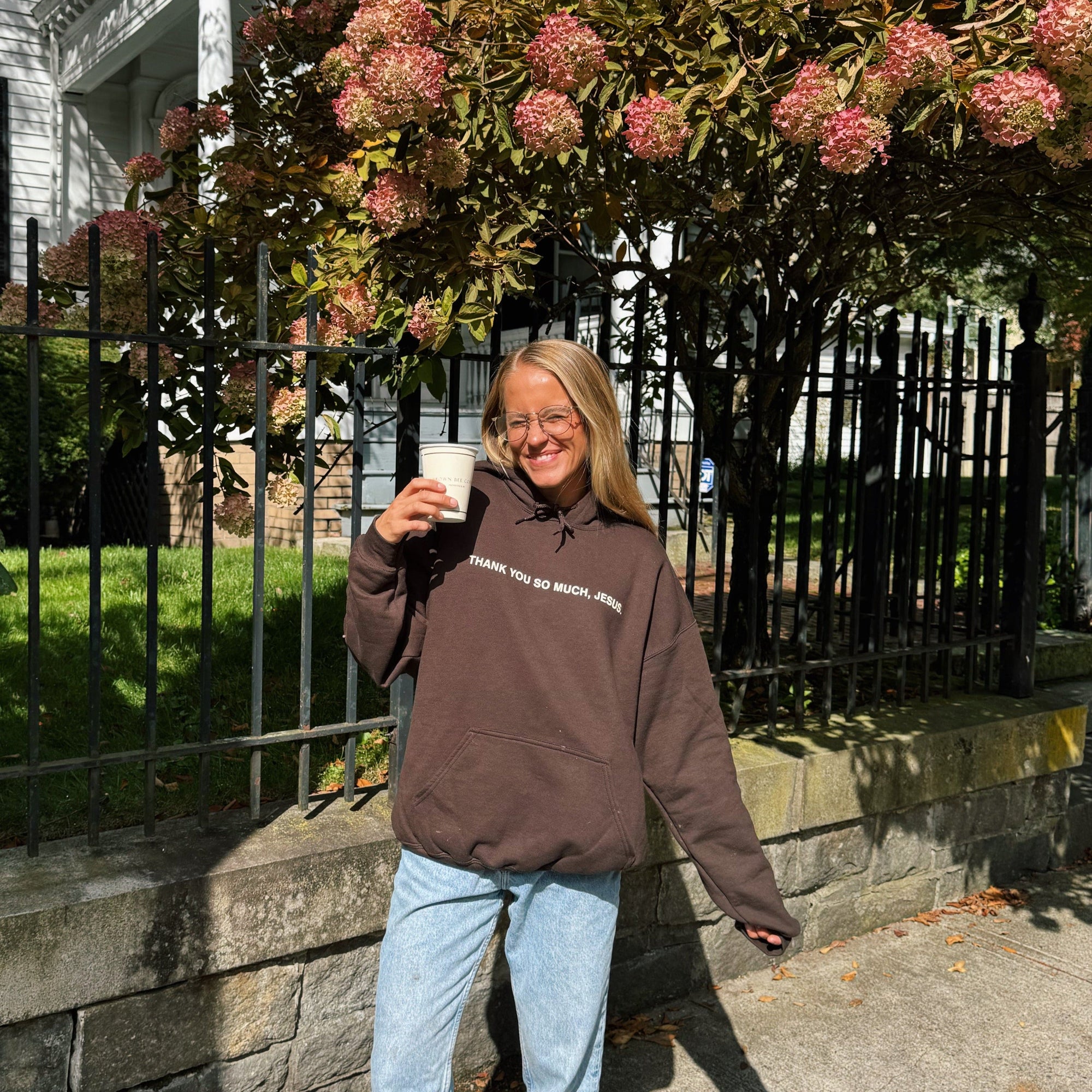 NEW | "THANK YOU SO MUCH JESUS" HOODIE | DARK CHOCOLATE