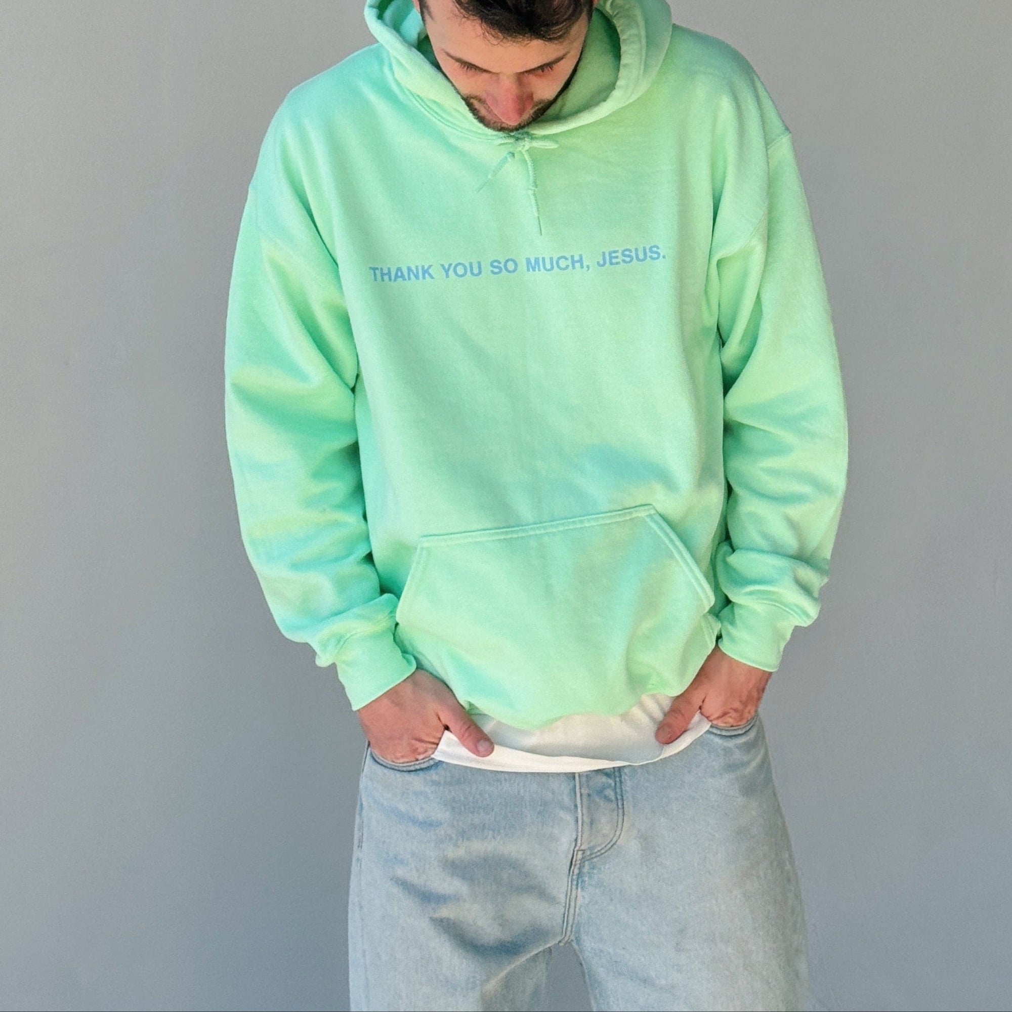 NEW | "THANK YOU SO MUCH JESUS" HOODIE | MINT