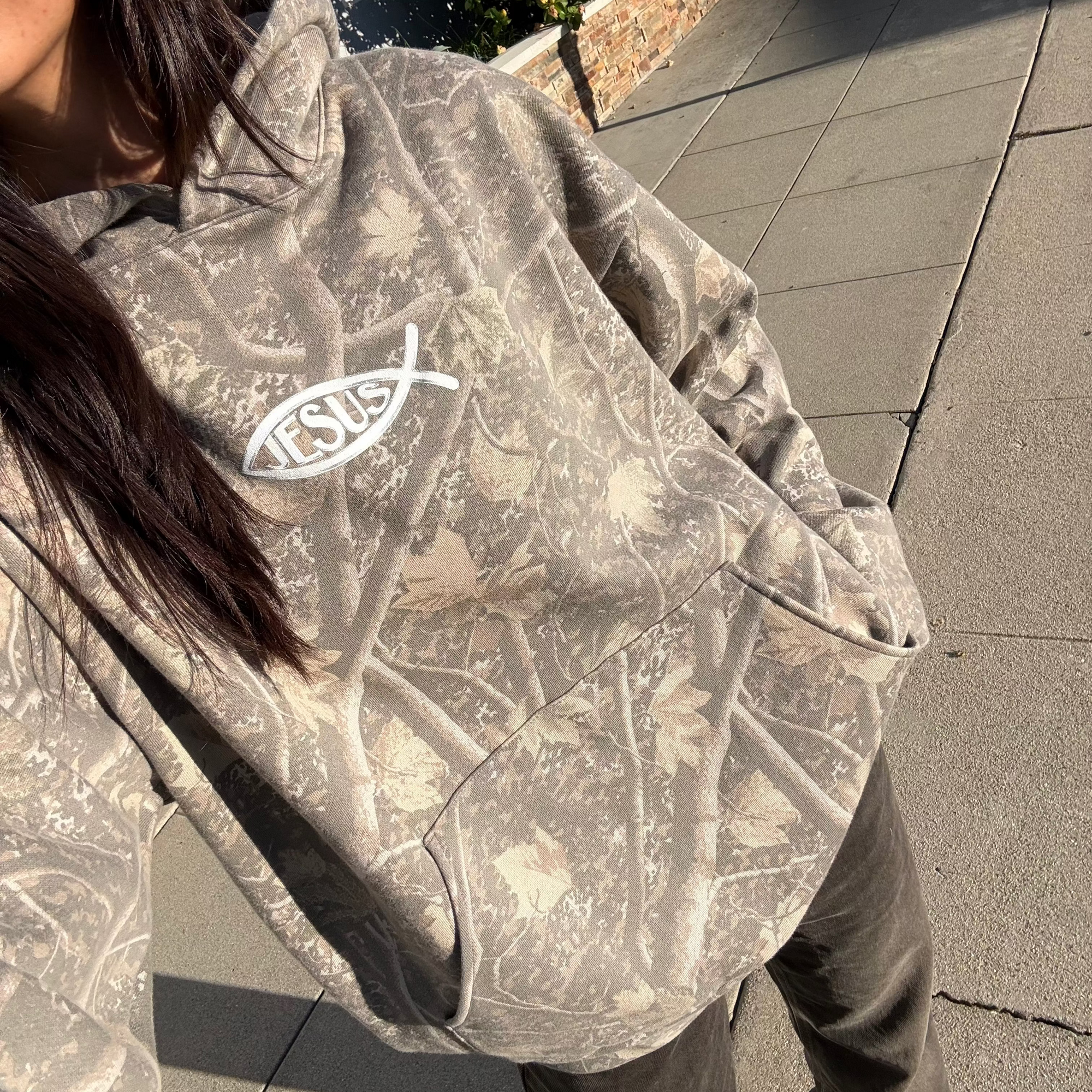 PREMIUM | "JESUS" HEAVY WEIGHT CAMO HOODIE