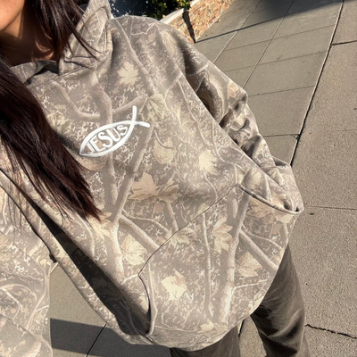 PREMIUM | "JESUS" HEAVY WEIGHT CAMO HOODIE