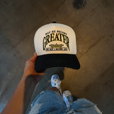 RESTOCK! "GREATER" UNIVERSITY PREMIUM HAT | BLACK/NATURAL