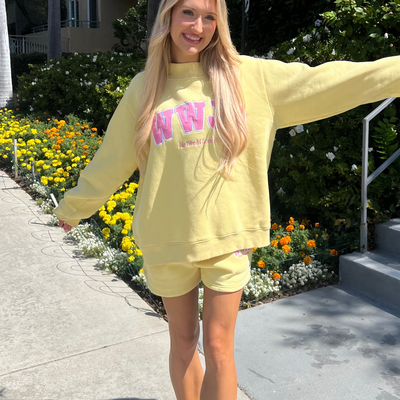 PREMIUM | WWJD SHORTS | YELLOW