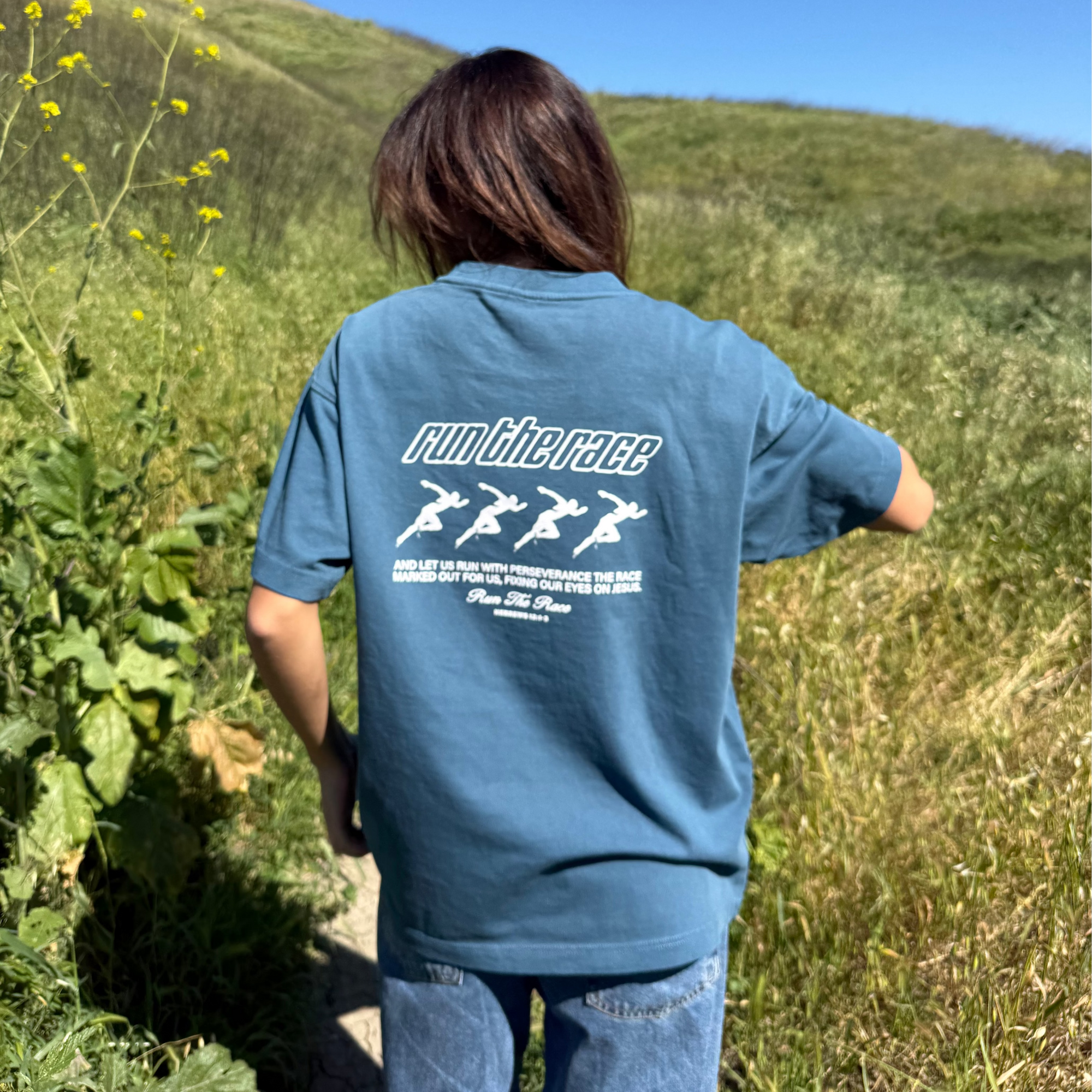PREMIUM! | RUN THE RACE HEAVY WEIGHT TEE