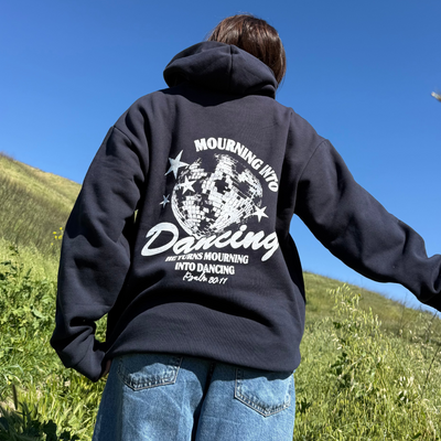NEW! | "MOURNING TO DANCING" PREMIUM HEAVY WEIGHT HOODIE | NAVY