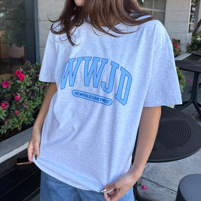 NEW! | "WWJD UNIVERSITY" TEE | ASH