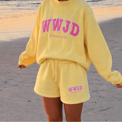 PREMIUM | WWJD SHORTS | YELLOW
